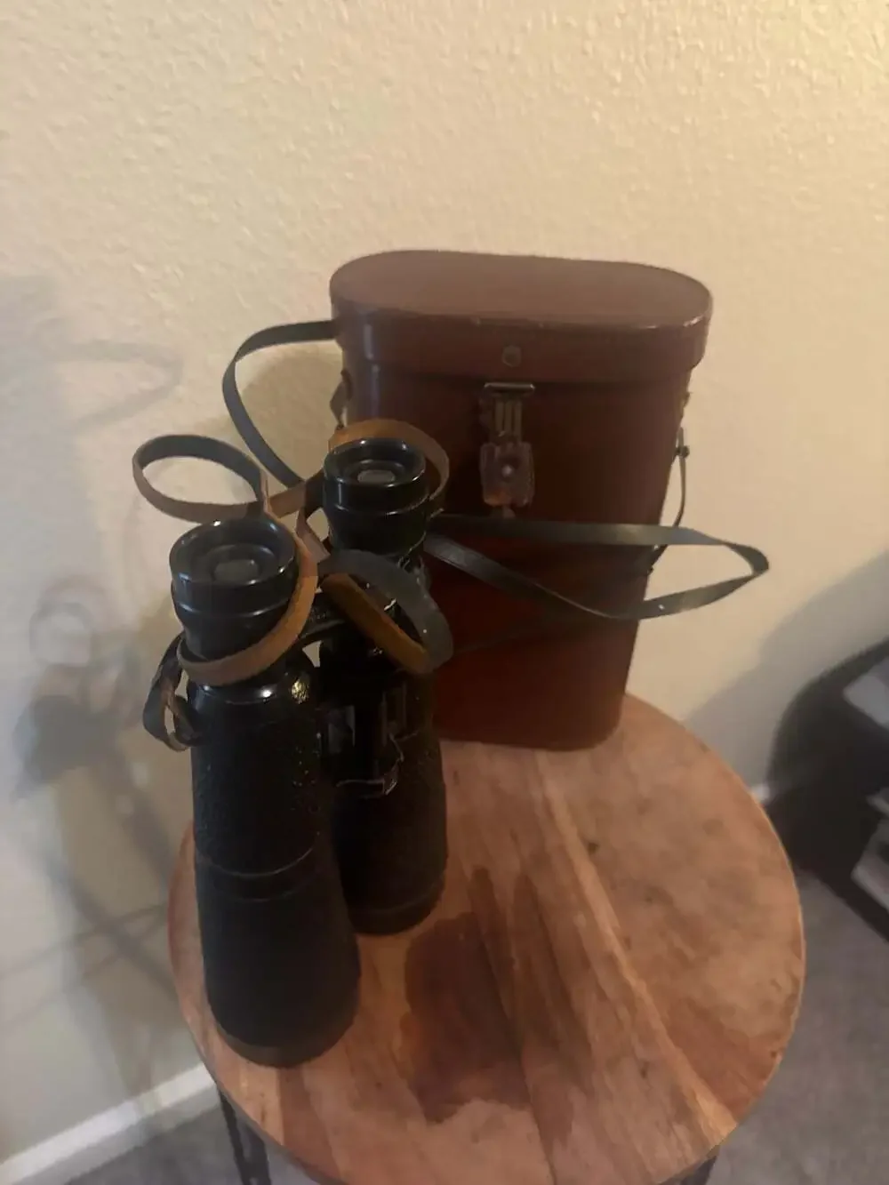 Vintage Hensoldt Wetzlar Nacht-Dialyt 8x56 Binoculars with Original Leather Case